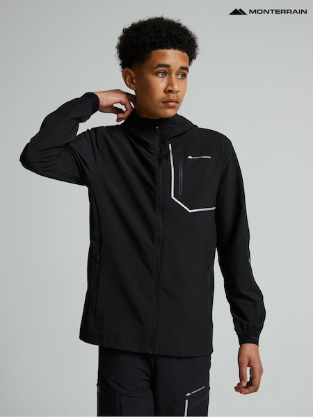 Black - Monterrain Junior Ramble 3.0 Woven Running Jacket