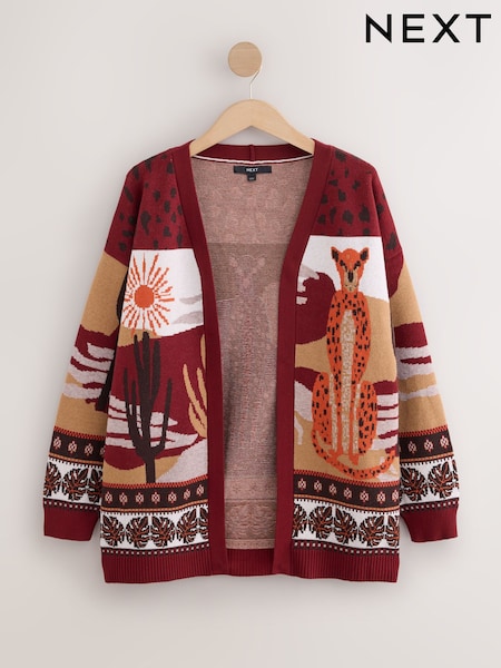 Multi Cheetah - Cardigan Cover-up