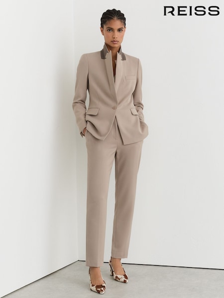 Reiss Stone Neutral Gabi Slim-Fit Suit Trousers (G47601) | AZN 290