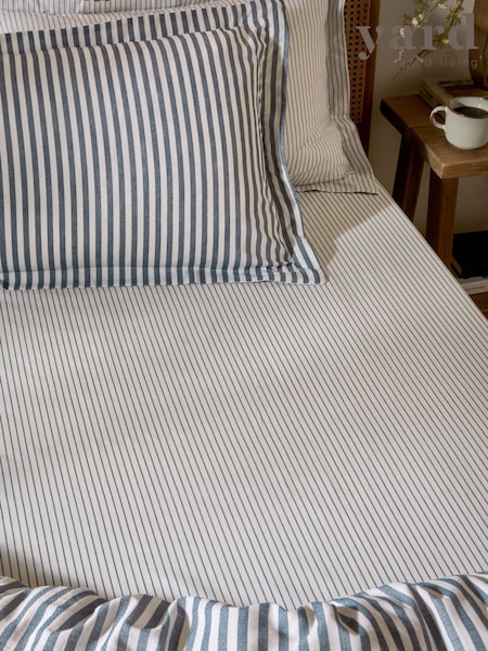 Yard Hebden Narrow Stripe Cotton Extra Deep Fitted Sheet (G47693) | ‏111‏₪ - ‏151‏ ₪