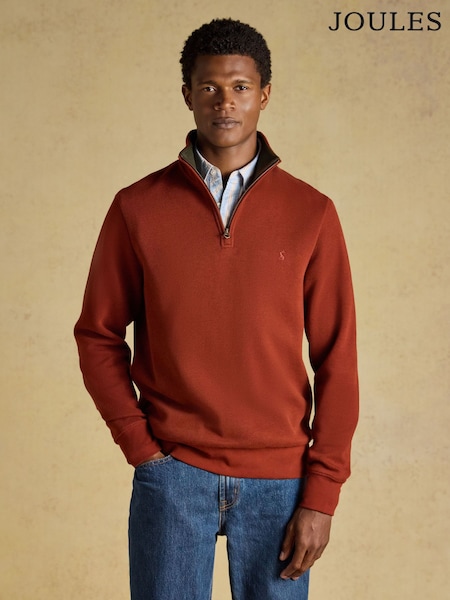 Sarkans - Regular Joules Alistair French Ribbed Quarter Zip Sweatshirt