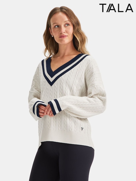 TALA White Oversized Cricket Jumper (G47858) | €95