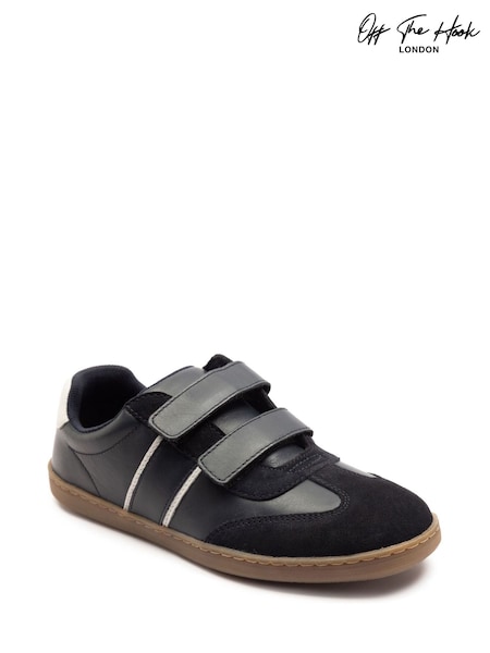 Off The Hook Blue Jenkins Suede Leather Velcro Casual Fastening Trainers Shoes (G47872) | AED198