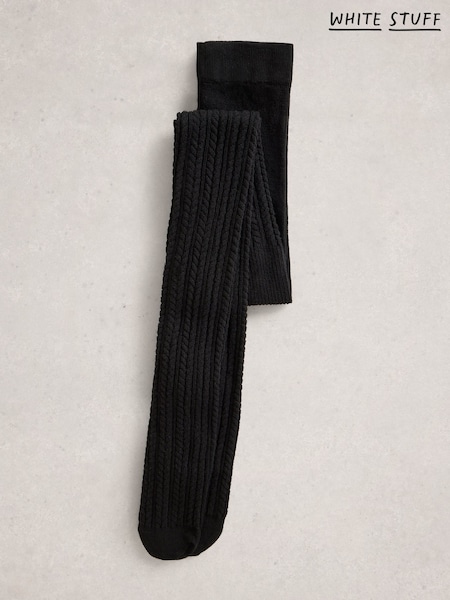 White Stuff Black Patty Pattern Tights (G47886) | €25