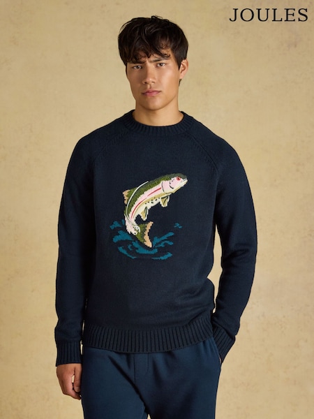 Marinfisk - Regular Joules Intarsia Crew Neck Jumper