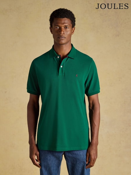 Grön - Regular Joules Woody Cotton Pique Polo Shirt