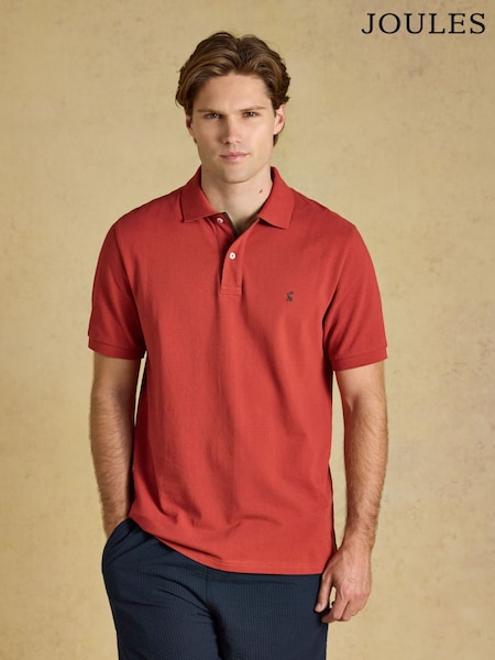 Bränd apelsin - Short Sleeve Joules Woody Cotton Pique Polo Shirt