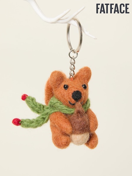 FatFace Brown Woodland Squirrel Felt Keyring (G48181) | €10.50