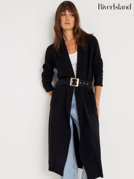 River Island Belted Shawl Maxi Cardigan (G48371) | 87 €