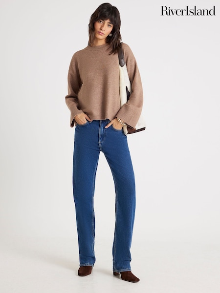 River Island Brown Crew Neck Jumper (G48425) | €40