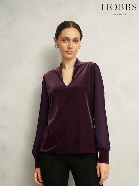 Hobbs Aimee Velvet Top (G48566) | € 104