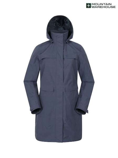 Azul - Mountain Warehouse Cloudburst Textured Womens Waterproof Jacket (G48615) | 134 €