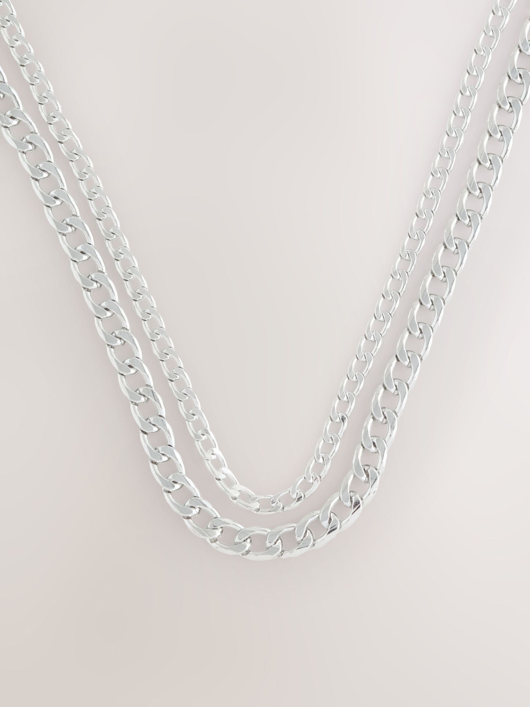 Buy Men's Necklaces Silver Chain Online | Next Romania