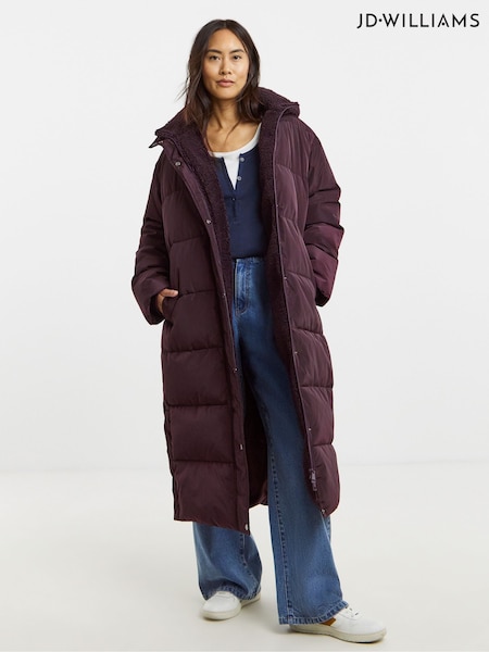 JD Williams Purple Padded Maxi Coat (G48684) | €131