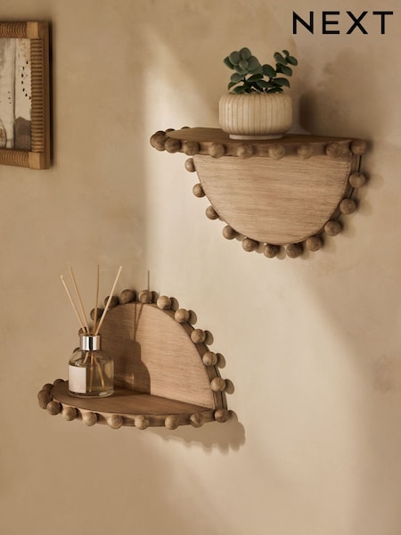 Wooden Bobbin Picture Shelf