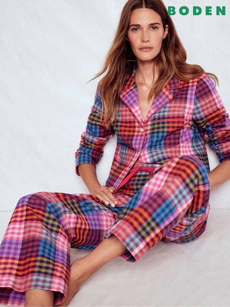 Boden Pink Brushed Cotton Pyjama Trousers (G48952) | €62