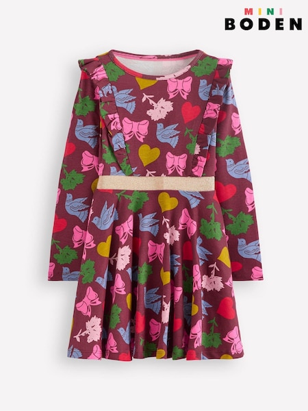 Boden Red Cora Twirly Jersey Dress (G48996) | AED169 - AED204