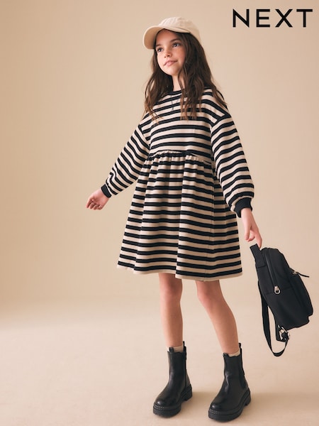 Monochrome Cosy Rib Jumper Dress (3-16yrs) (G49137) | AED71 - AED97