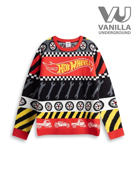 Vanilla Underground Red Hot Wheels Tyre & Spanner Fairisle Christmas Jumper (G49173) | €82