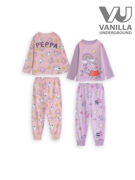 Vanilla Underground Peppa Pig Multi Long Sleeve Long Leg Pyjamas Set 2 Pack (G49179) | ‏204 د.إ.‏