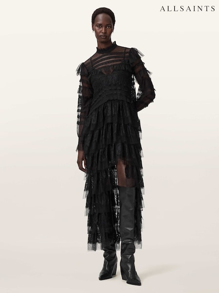 AllSaints Cavarly Long Sleeve Maxi Dress (G49327) | 423 €