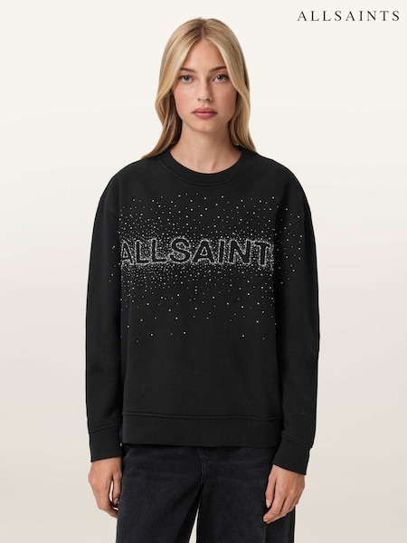 AllSaints Black Sprinkle Etta Sweatshirt (G49328) | €225