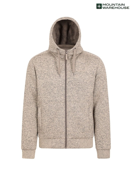 Natur - Mountain Warehouse Nevis II Mens Fur Lined Hoodie (G49342) | 87 €