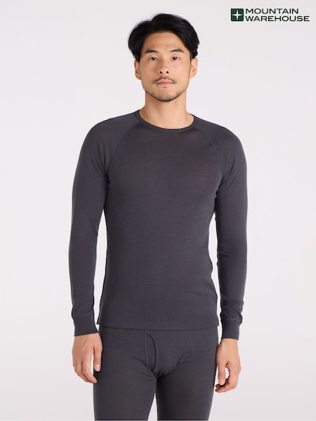 Mountain Warehouse Dark Grey Merino Mens Baselayer Top (G49350) | €73