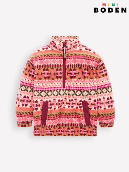 Boden Pink Fair Isle Fleece (G49418) | AED204 - AED227
