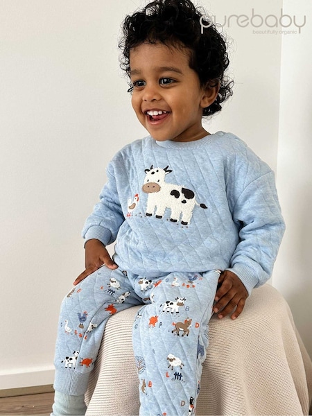 Purebaby Blue Quilted Track Set (G49456) | €59