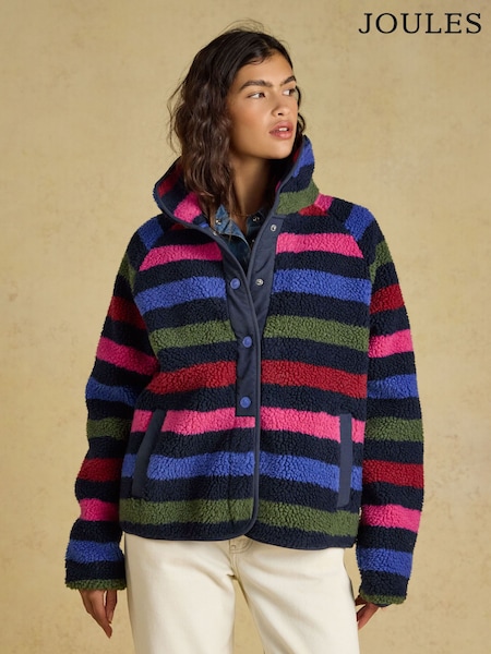Navy Stripe - Joules Borg Fleece Jacket
