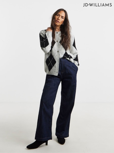 JD Williams Grey Sponge Short Sleeve Raglan Knitted Jumper (G49693) | R$ 375