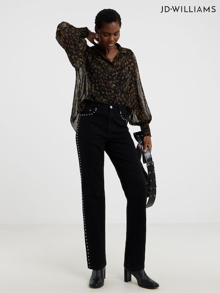 JD Williams Stud Embellished Straight Leg Jeans (G49755) | € 59
