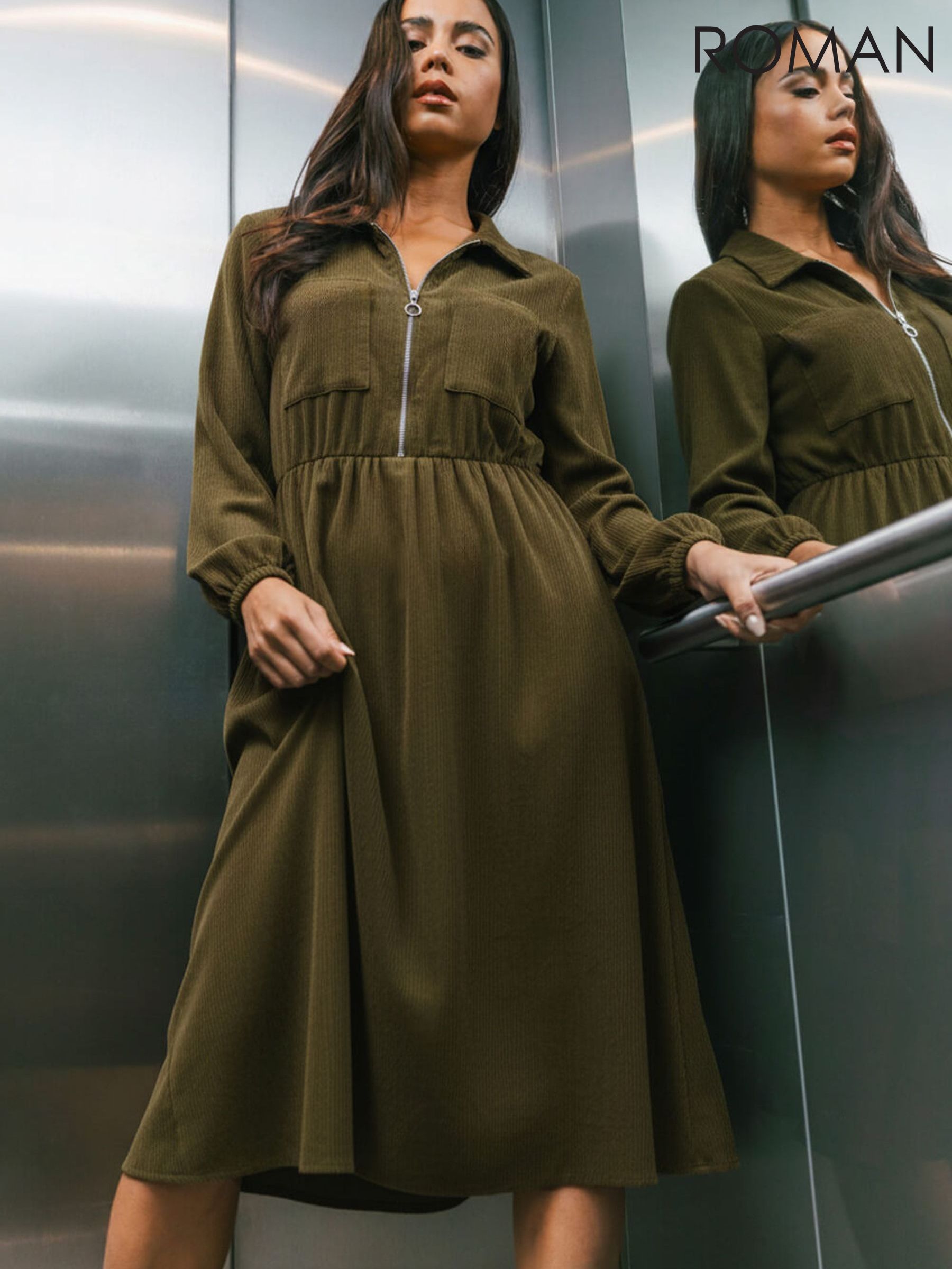 Roman Curve Cord Casual Plain | Next Oman