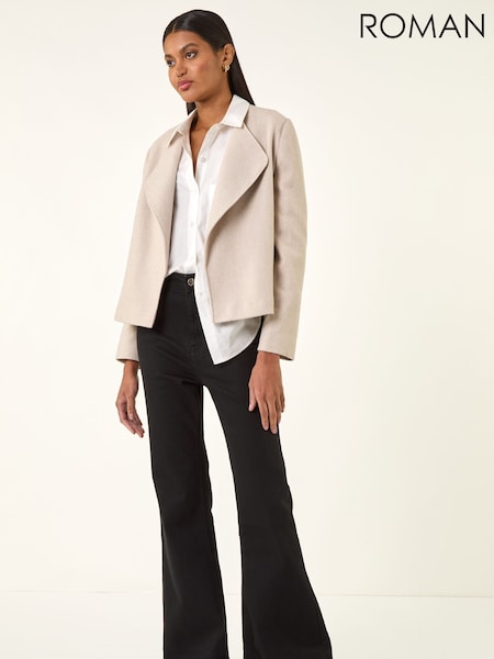 Roman Natural Waterfall Edge Jacket (G49885) | €97