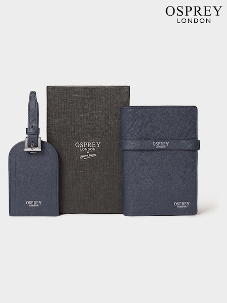 Osprey London The Neptune Leather Passport & Luggage Tag Set (G49892) | €62