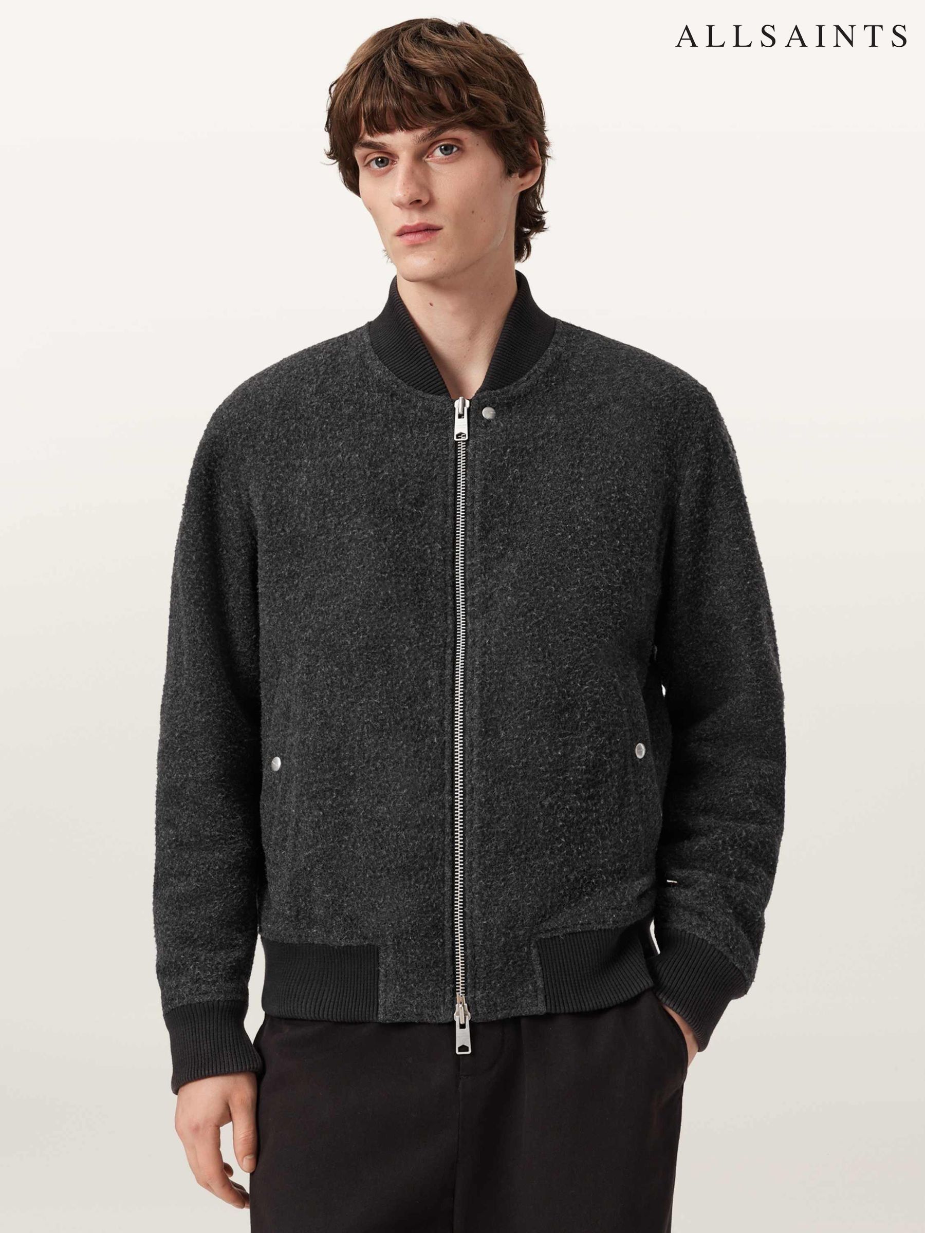Men's Jackets Grey Zip Through Oversize Luxurybrands | Next Oman