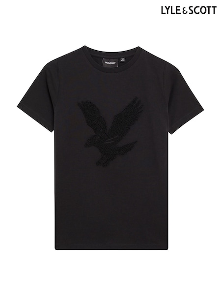 Lyle & Scott Black Towelling Eagle T-Shirt (G49954) | €35