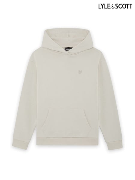 أبيض - Lyle & Scott Heavy Weight Drop Shoulder Hoodie (G49990) | ‏408 د.إ.‏