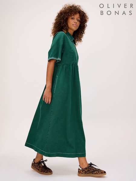 Oliver Bonas Collared Zip Up Midi Dress (G50007) | 133 €