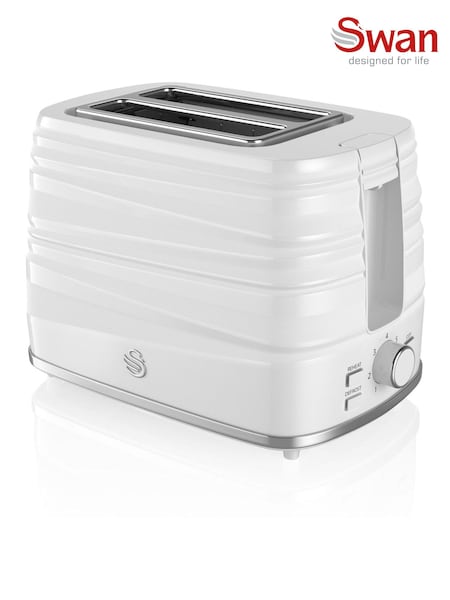 Swan White Symphony 2 Slice Toaster (G50085) | AED175