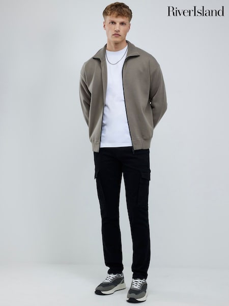 River Island Slim Fit Knit Zip Through Jacket (G50087) | 65 €