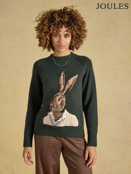 Grön - Hare Cotton Blend Crew Neck Knitted Jumper