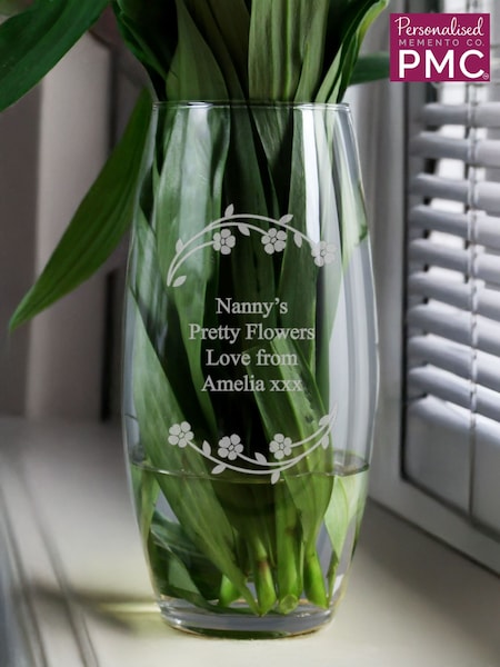 Personalised Floral Bullet Vase by PMC (G50236) | €27