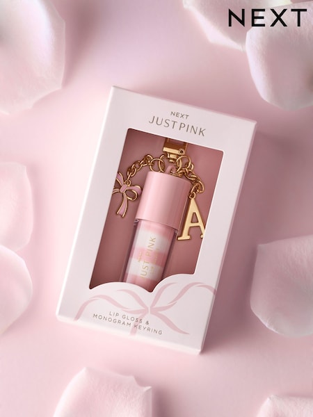 Just Pink - Monogram Lip Gloss Keyring