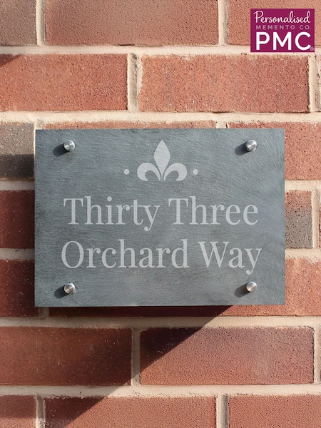 Personalised Ornate Slate House Sign by PMC (G50335) | €22