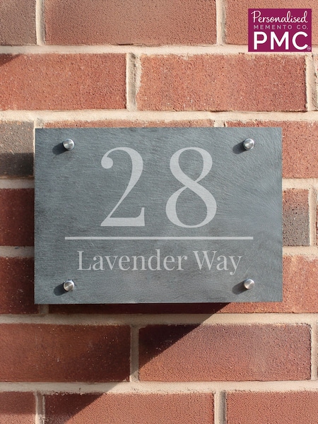 Personalised Large Number Slate House Sign by PMC (G50337) | €22