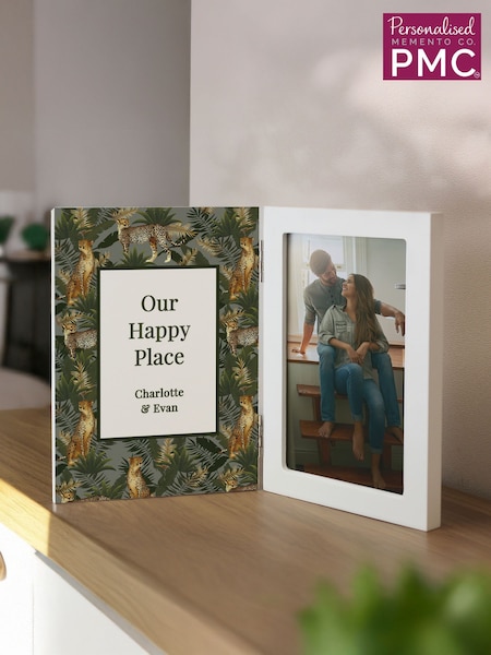 Personalised Leopard Print Hinged 6x4 Photo Frame by PMC (G50340) | AED116