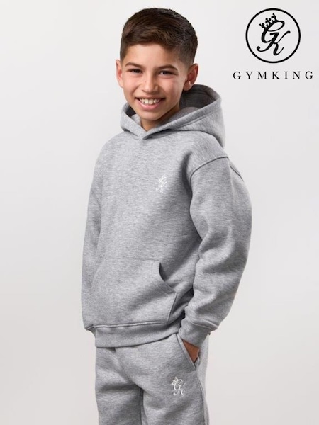 Gym King Grey Kids Fundamental Hoodie (G50401) | €42.50