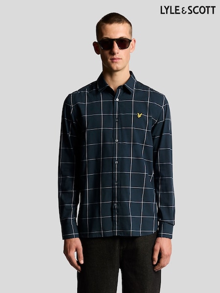 Lyle & Scott Blue Window Pane Check Shirt (G50552) | €89